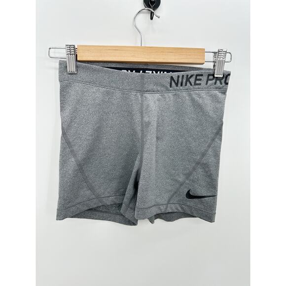 Nike Pro Pants - Nike Pro Dri-Fit Gray Compression Shorts Biker Athleisure Fitted Women Medium